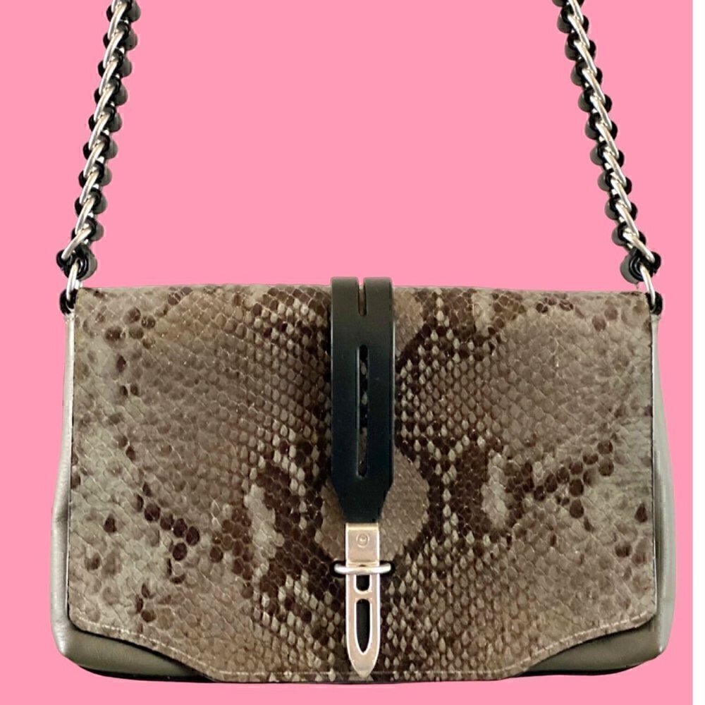 Rag & Bone Enfield Snake Flap Crossbody Bag Mini … - image 1
